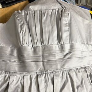 David’s Bridal Gray Spaghetti Strap Dress